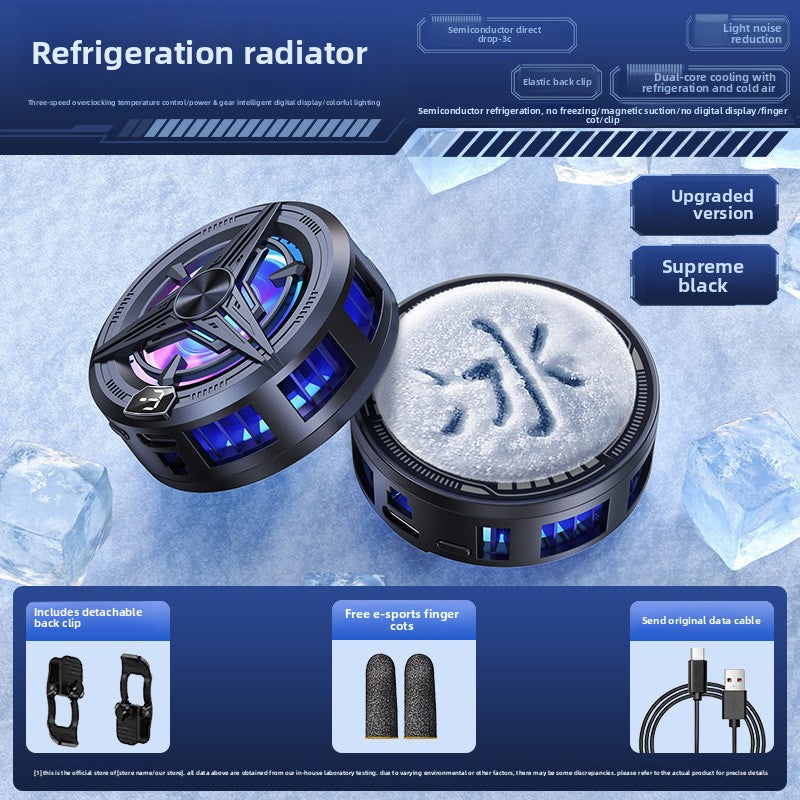 Smartphone Cooling Fan, USB Powered, Operates Quietly, Designed for Mobile Gaming, As a Radiator for Phones.