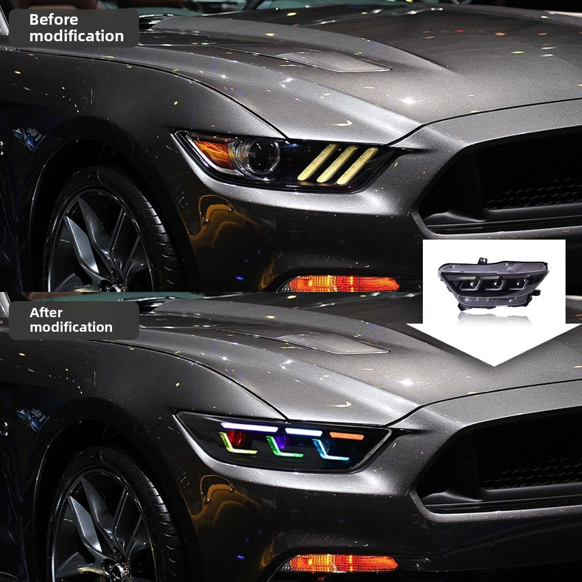 RGB Multicolor LED Lens Daytime Running Lights