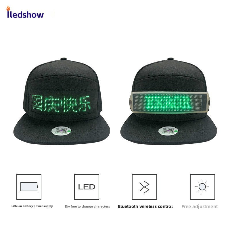 Led hat luminous advertising hat display screen