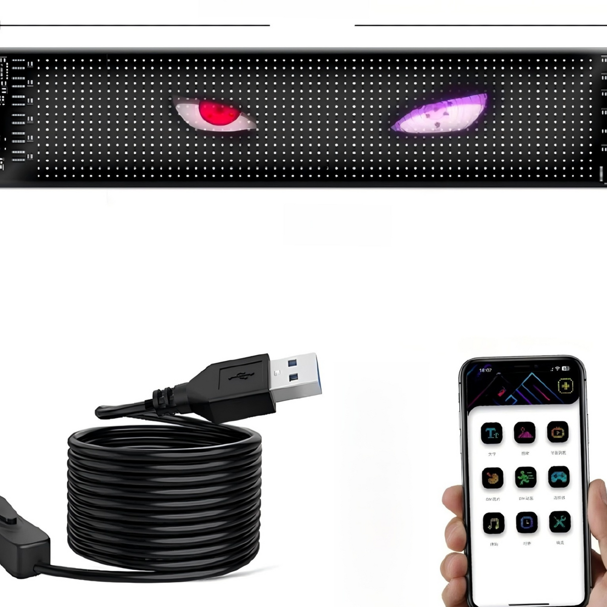 Car Window LED Flexible Advertising Display Screen