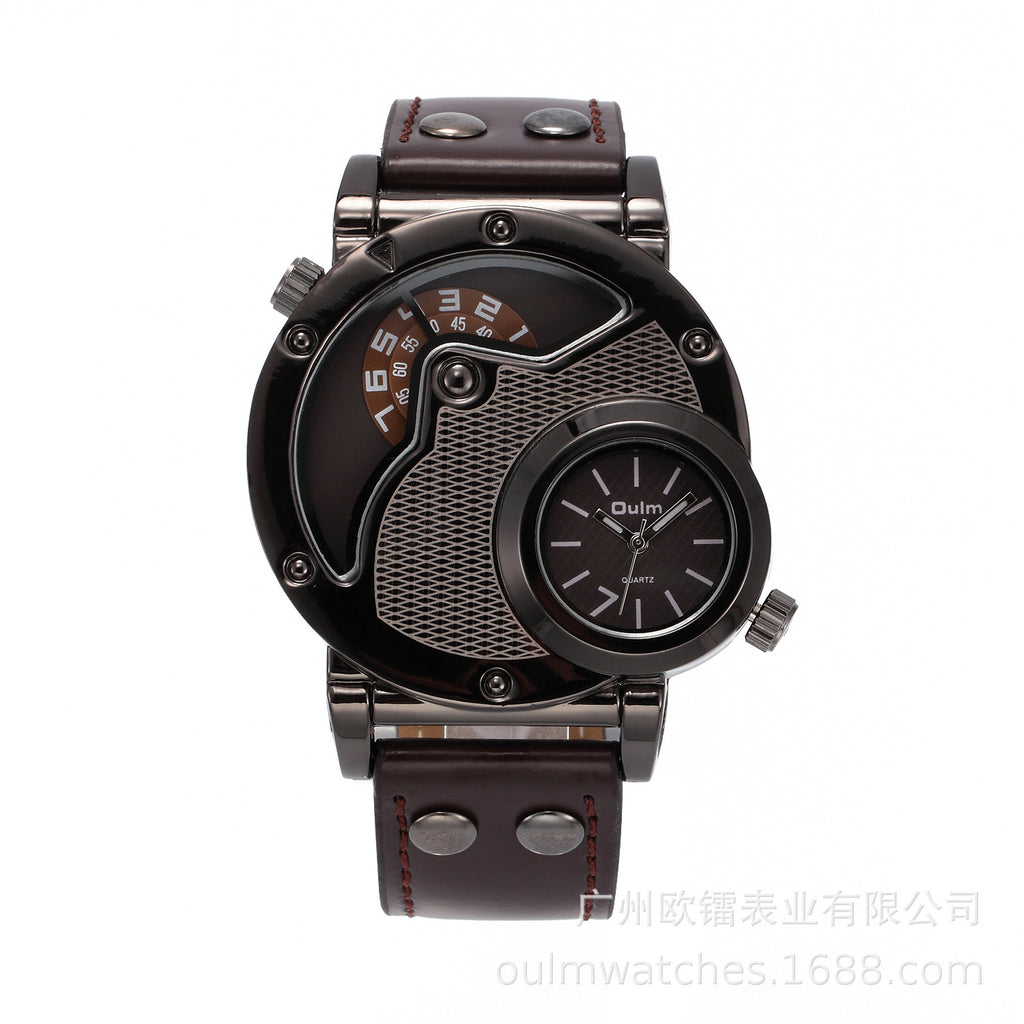 Men's Dual Time Zone Quartz Watch