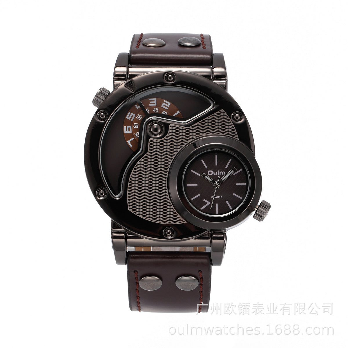 Men's Dual Time Zone Quartz Watch