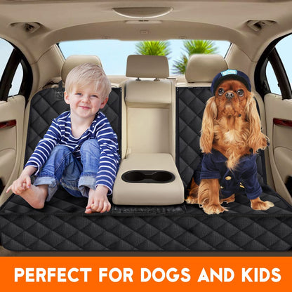 Ultimate Waterproof Dog Car Seat Cover - Non-Slip Protector for Back Seat, Fits Most Cars, Trucks & SUVs - Black