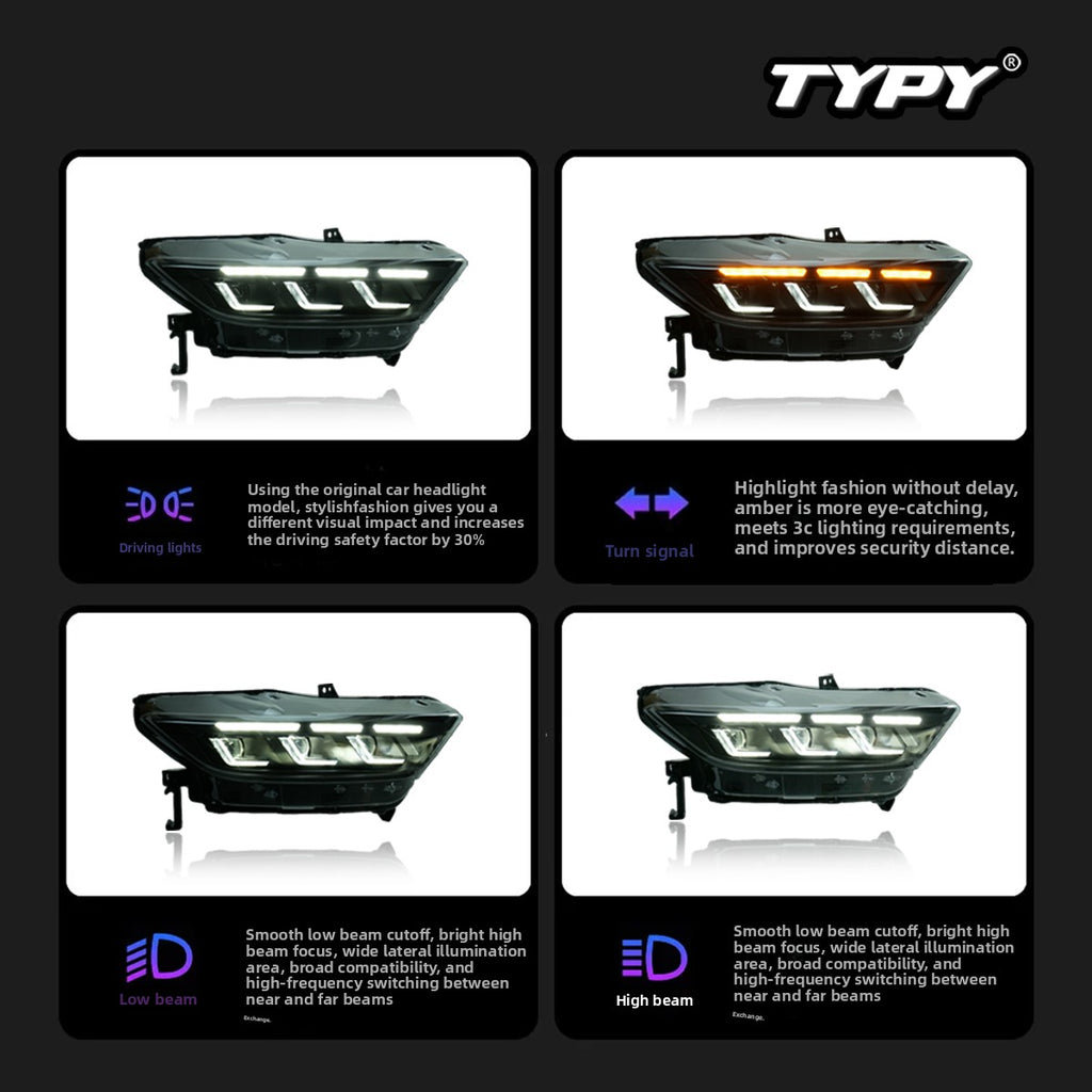 RGB Multicolor LED Lens Daytime Running Lights