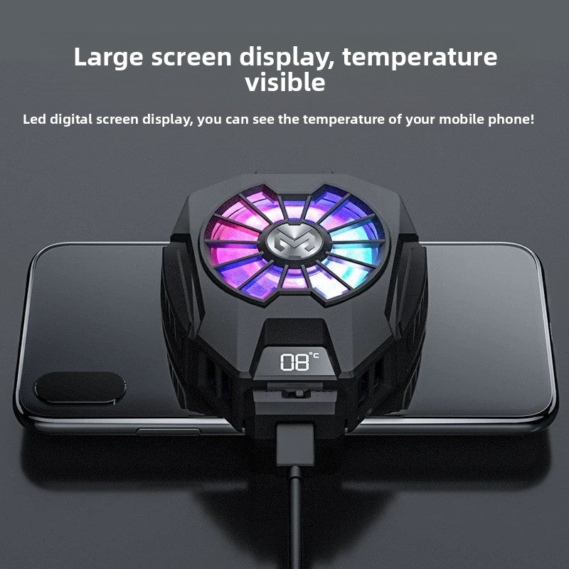 MEMO Magnetic Phone Cooling Fan Case, Portable ABS Heat Sink with Electronic Components, Compatible with iPhone 15 Pro Max, Xiaomi 14, Samsung, OnePlus, POCO - Phone Cooler