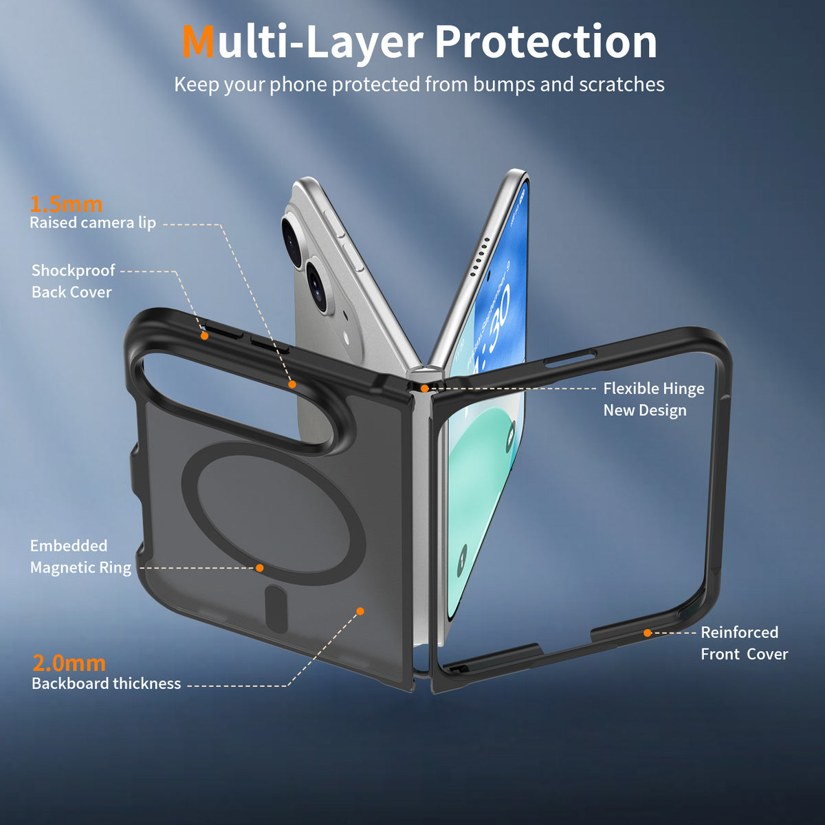 Mobile phone magnetic suction protective sleeve