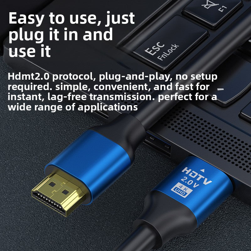 HDMI 2.0 Version: Supports 4K resolution for high-definition video and audio transmission. Computer Monitor Cable