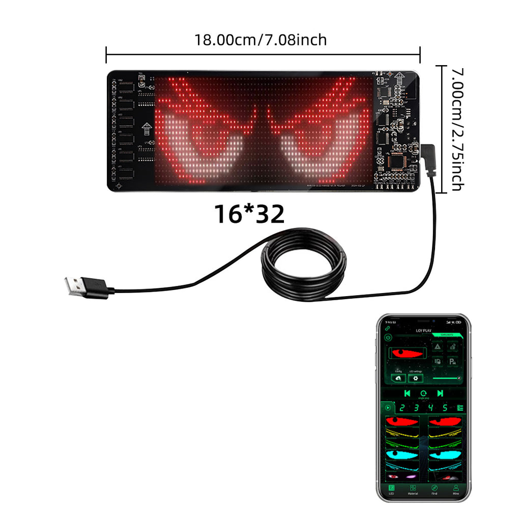 Flexible LED Car Display Screen with Bluetooth Control