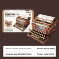 Mechanical Typewriter 3D Wooden Puzzle Model