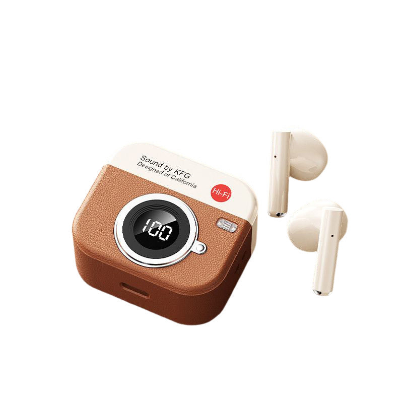 Retro Camera Style Wireless Bluetooth Earphones