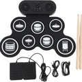 Dual Bluetooth Portable Electronic Drum Set with Roll-Up Design