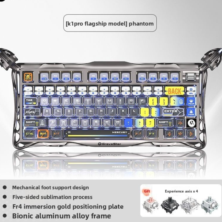 Wireless Mechanical Gaming Keyboard RGB Backlit