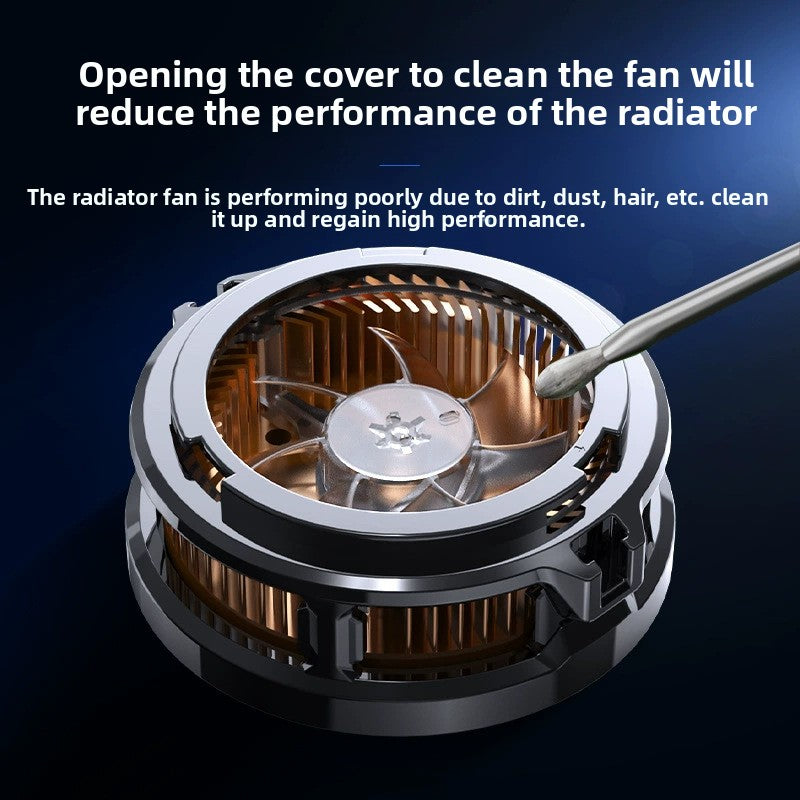MEMO Magnetic Phone Cooling Fan Case, Portable ABS Heat Sink with Electronic Components, Compatible with iPhone 15 Pro Max, Xiaomi 14, Samsung, OnePlus, POCO - Phone Cooler