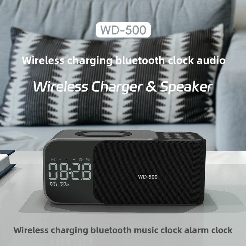 Three-in-One Wireless Charging Bluetooth Speaker Alarm Clock