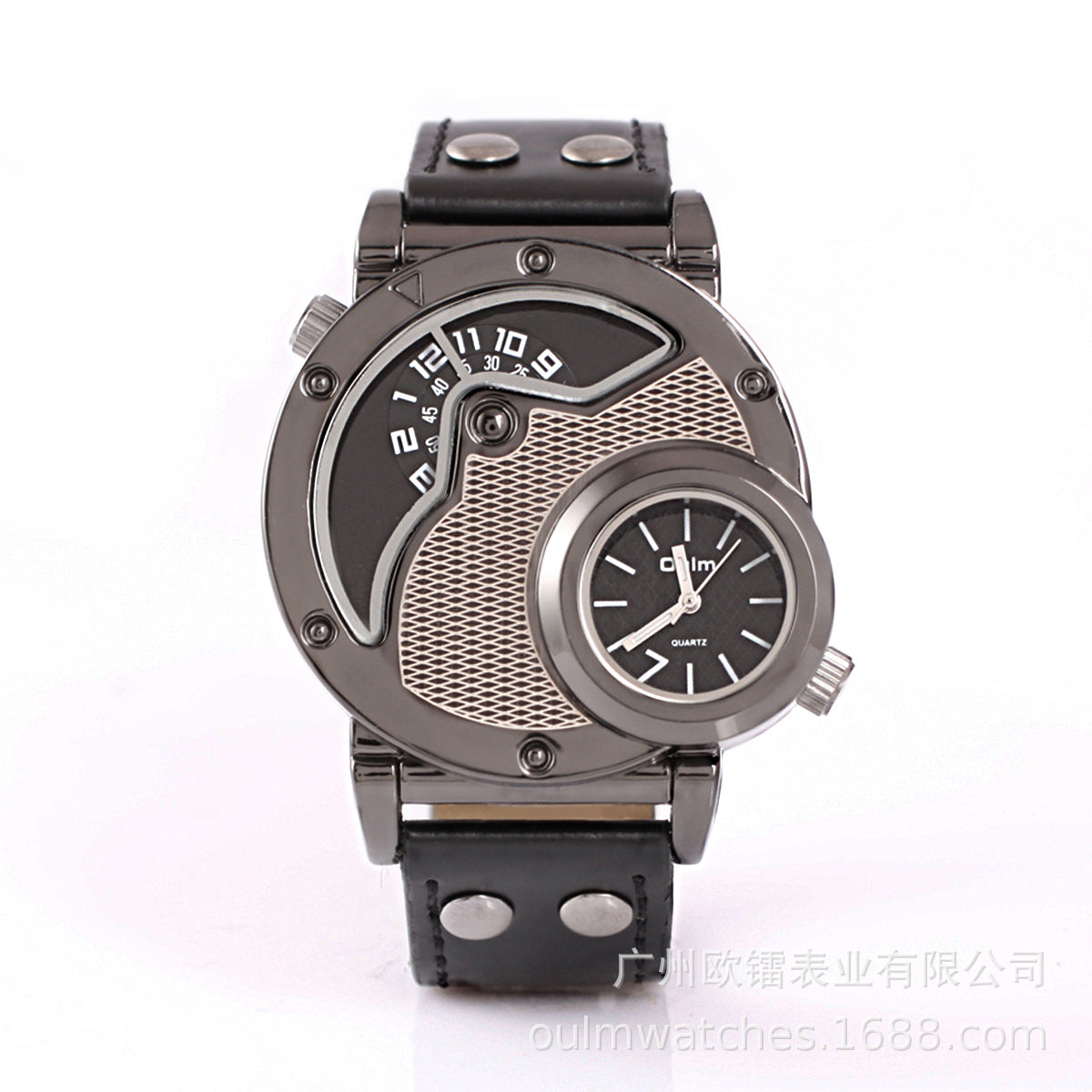 Men's Dual Time Zone Quartz Watch