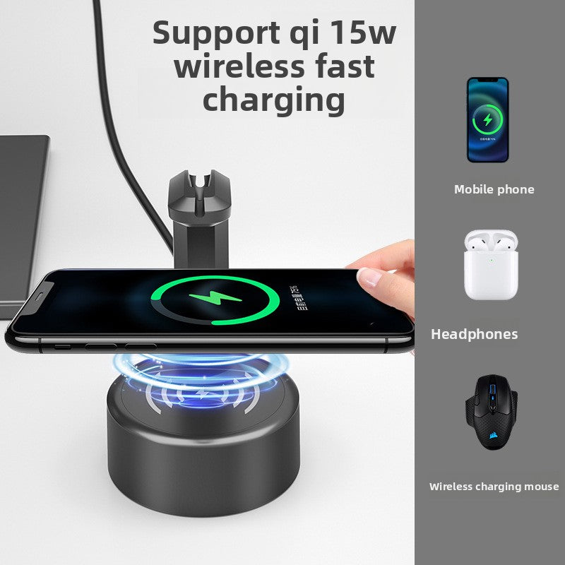 Mouse Wire Organizer with RGB Lighting and Wireless Charging