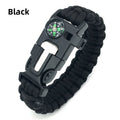 Multifunctional Survival Paracord Bracelet with Compass and Firestarter