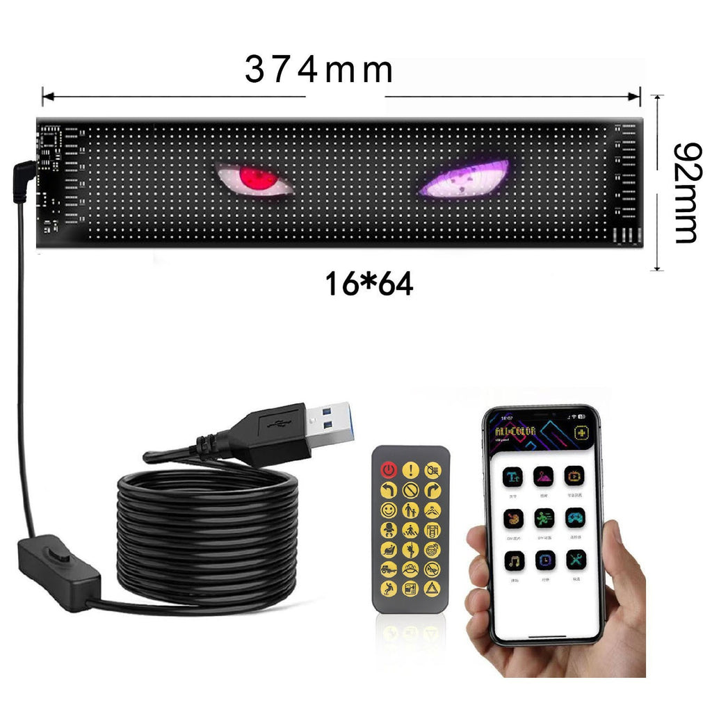USB Bluetooth Flexible LED Car Display Screen
