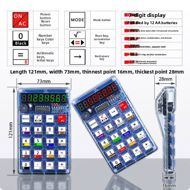 DIY Electronic Calculator Making Kit with LED Display