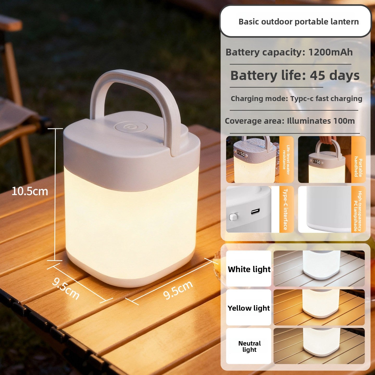 Rechargeable Camping Light with Long Battery Life