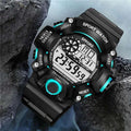 Sports Watch with LED Backlight - Multifunctional Digital Display, Plastic Band, Fashionable Round Dial, Ideal for School & Outdoor Activities