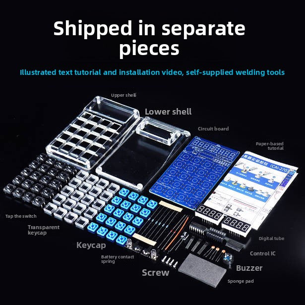 DIY Electronic Calculator Making Kit with LED Display