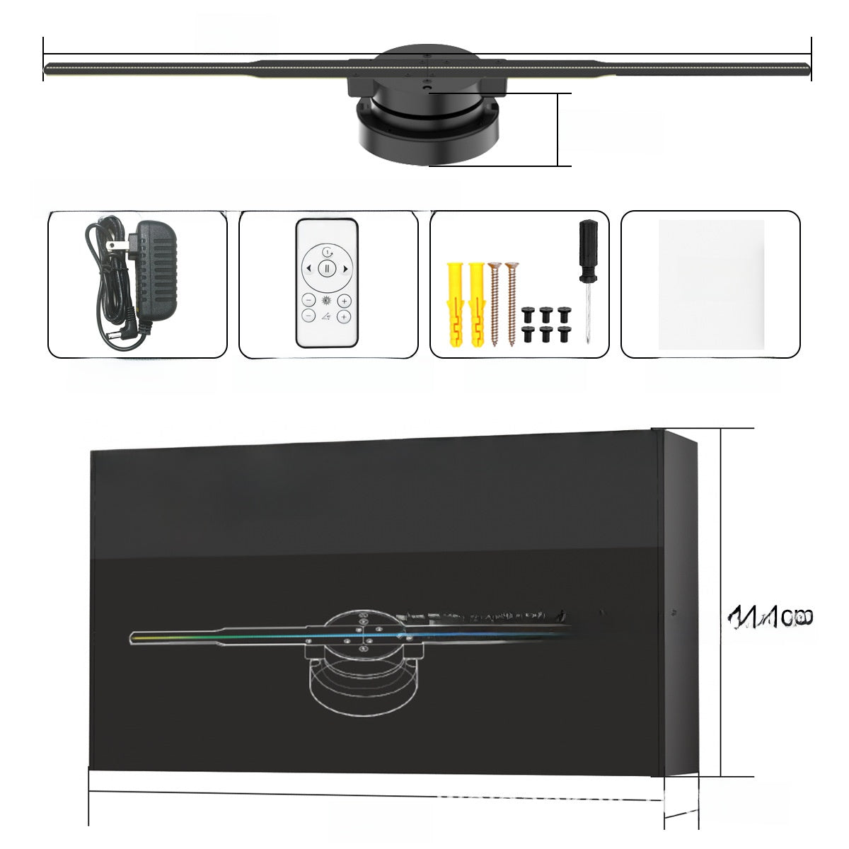 3D Holographic Fan Display with Rotating Imaging