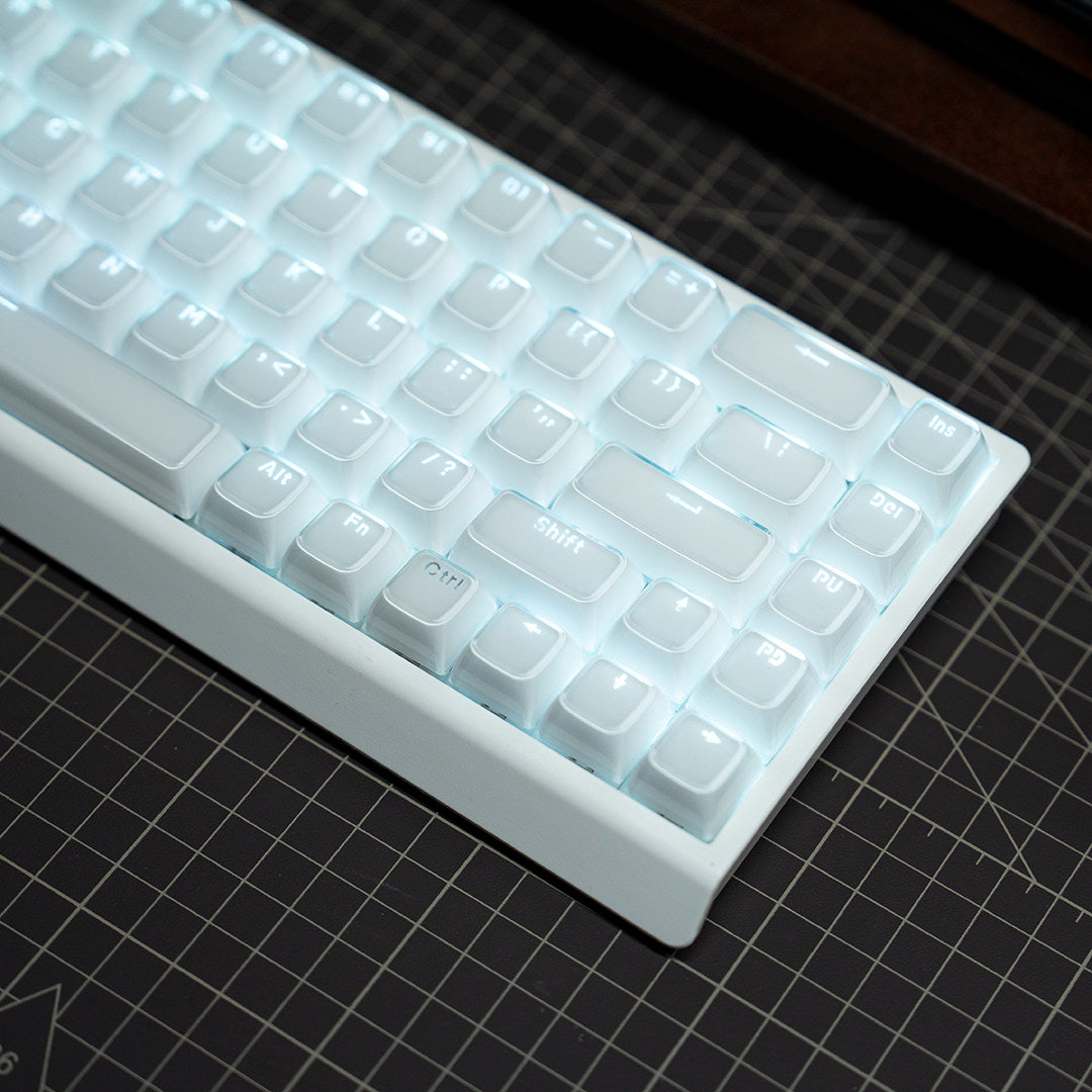 M68 Wireless Bluetooth Mechanical Keyboard with Mahjong Sound, Cute for Girls, Silent for Office, Compatible with Computer and Mobile Phone