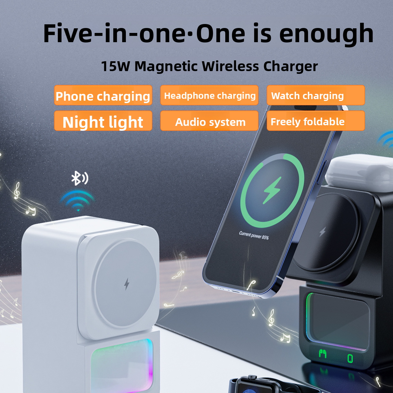 Bluetooth Speaker Wireless Charger