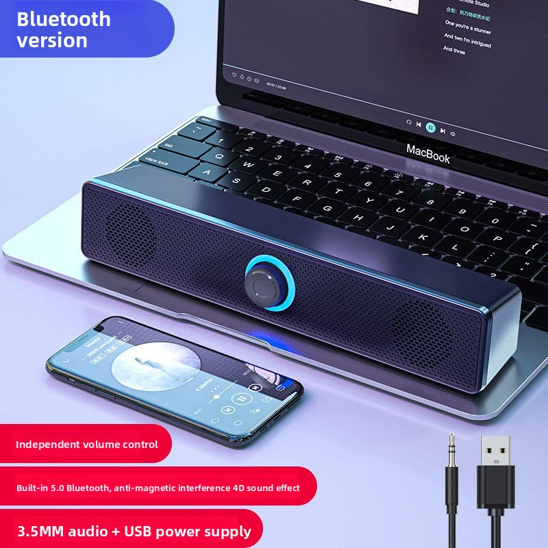 Desktop Bluetooth Speaker with Dual Drivers