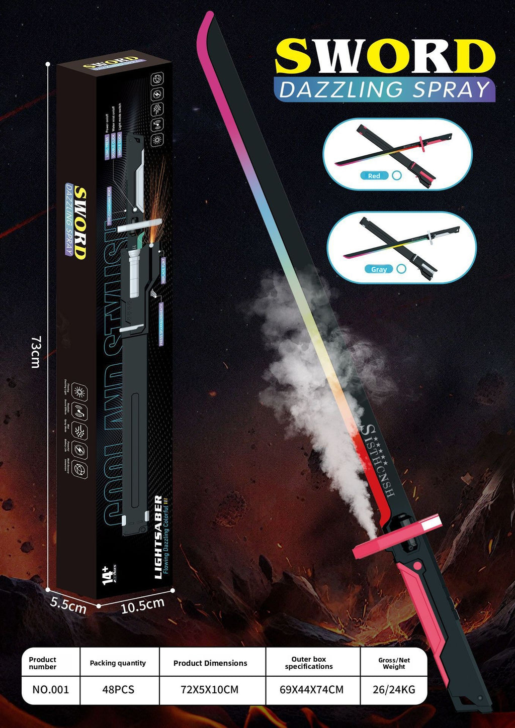 LED Lightsaber Toy with Sound and Color Changing Effects