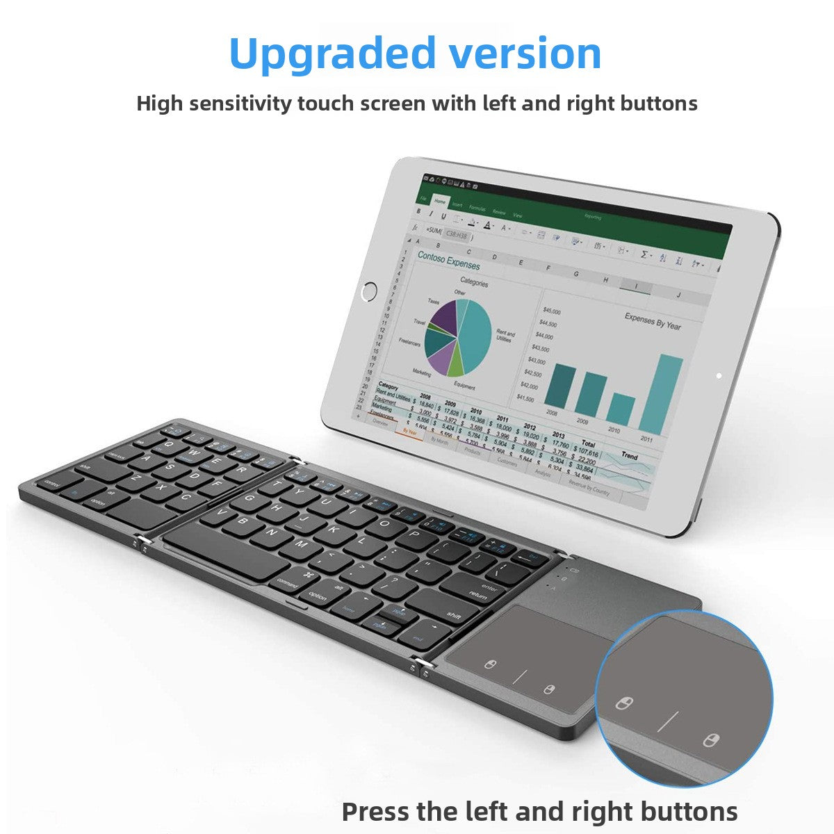 Foldable Wireless Bluetooth Keyboard Mobile Office Keyboard
