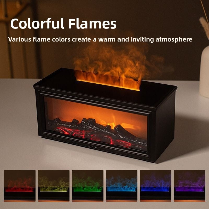 Retro Electric Fireplace Aromatherapy Humidifier