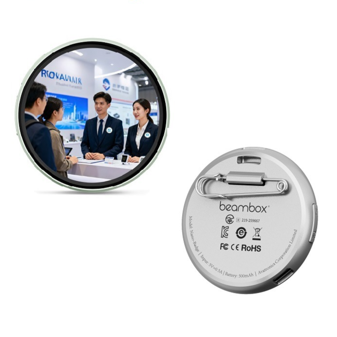 The New Smart Electronic Badge for 2026 Features USB Charging, a Creative Touch Display, And Serves As a Decorative Electronic Badge. It's Suitable for Outdoor Events, Allows for Content