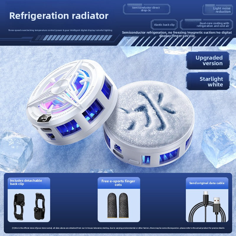 Smartphone Cooling Fan, USB Powered, Operates Quietly, Designed for Mobile Gaming, As a Radiator for Phones.