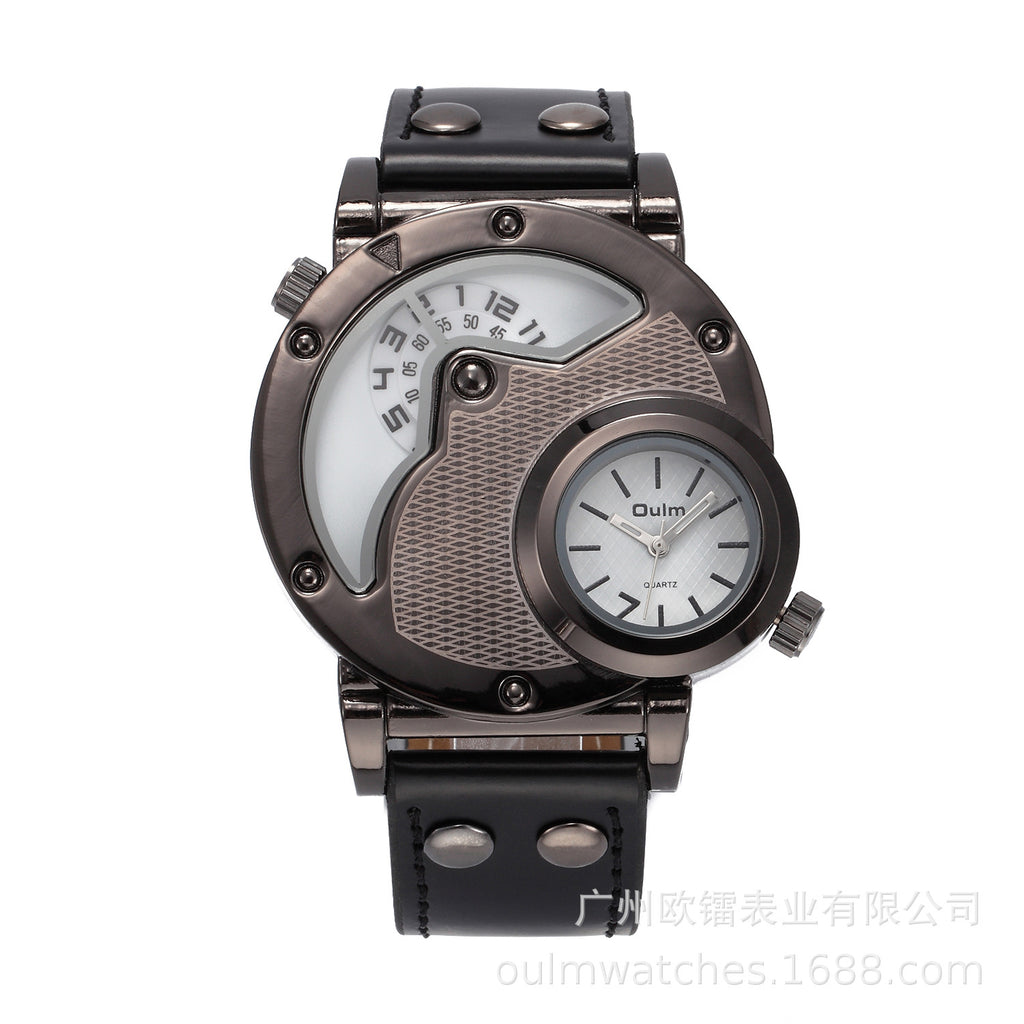 Men's Dual Time Zone Quartz Watch