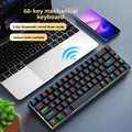 68-Key Wireless Bluetooth RGB Mechanical Keyboard with Detachable Keycaps