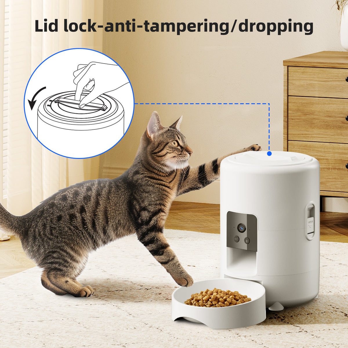 Automatic Pet Food Dispenser with WIFI Control