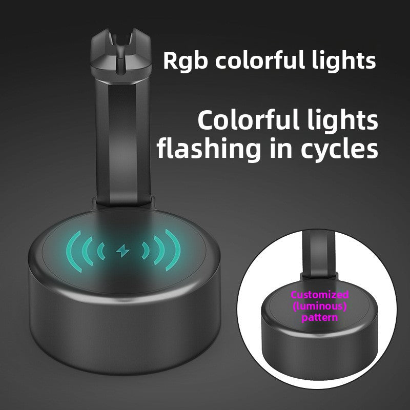 Mouse Wire Organizer with RGB Lighting and Wireless Charging
