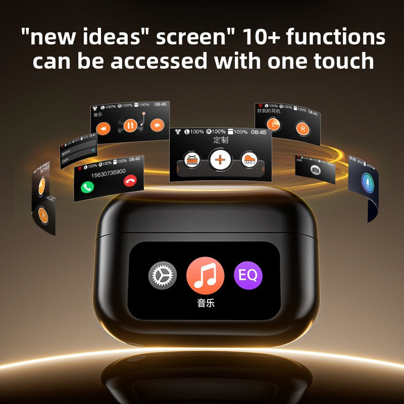 Wireless Bluetooth Earbuds with Display Stereo Sound Full-Color LED screen with Multifunctional Controls Integrated Call Management