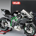 1:6 scale replica of Kawasaki H2R motorcycle, ideal for display and collection.