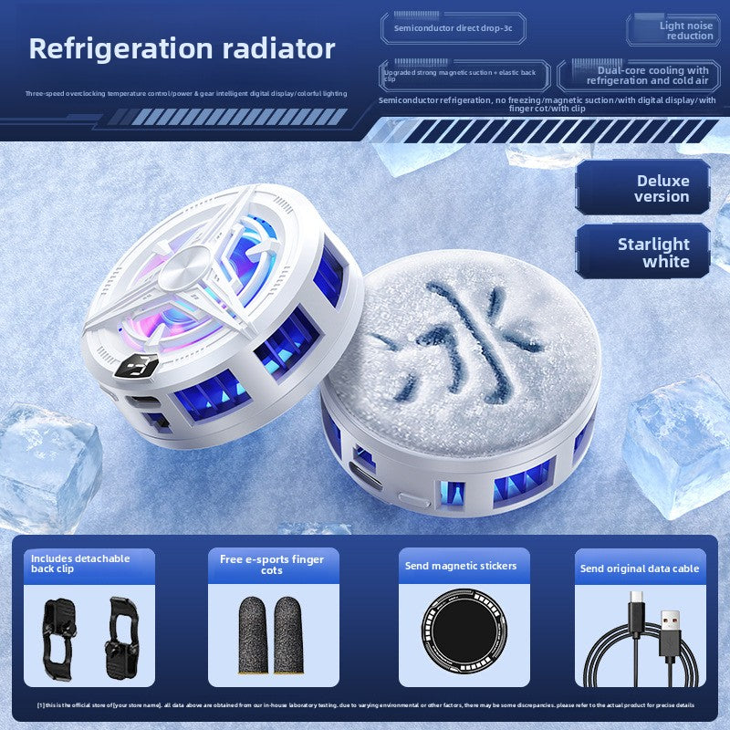 Smartphone Cooling Fan, USB Powered, Operates Quietly, Designed for Mobile Gaming, As a Radiator for Phones.
