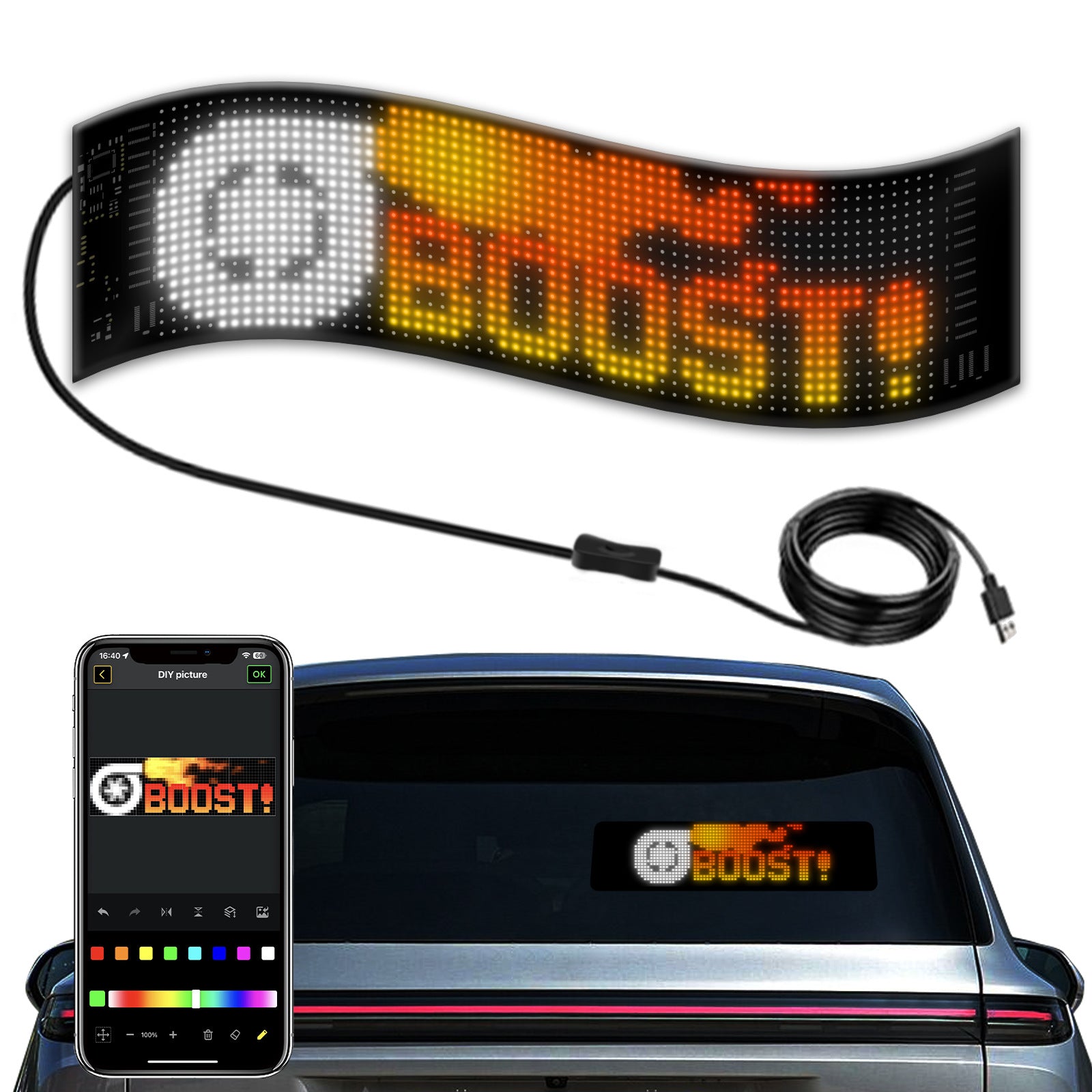 Flexible Bluetooth LED Display Screen