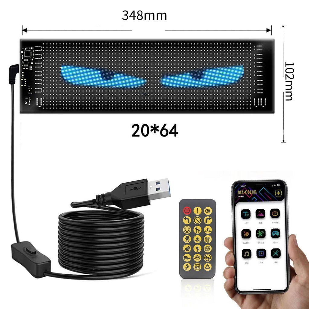 USB Bluetooth Flexible LED Car Display Screen