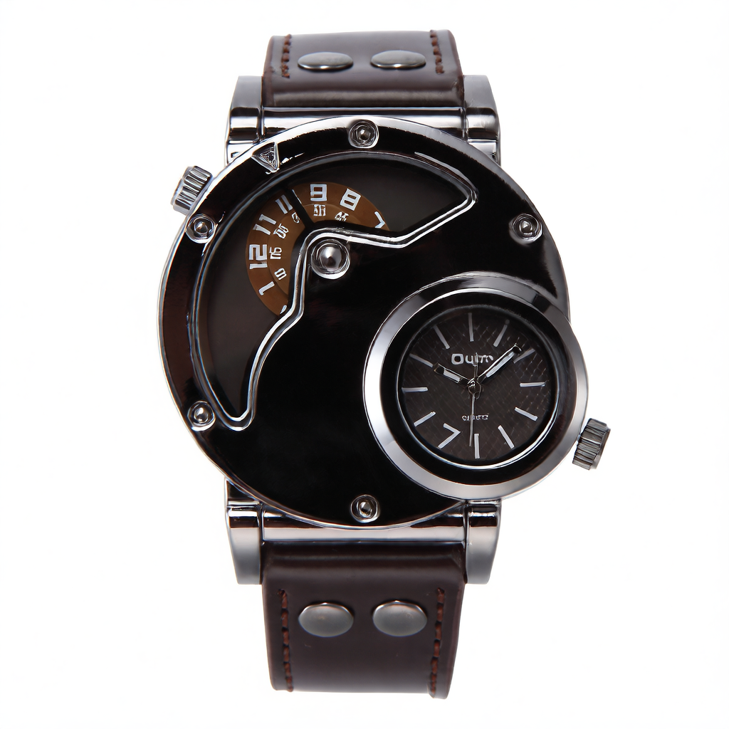 Men's Dual Time Zone Quartz Watch