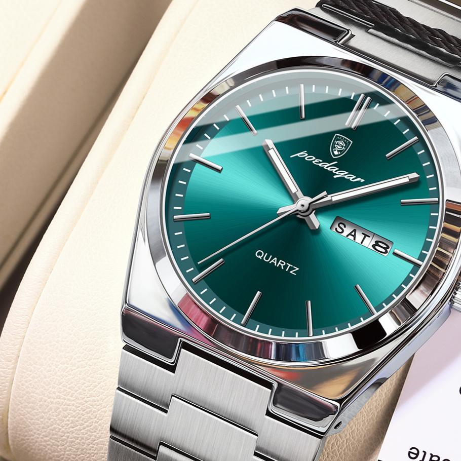Ultra-Thin Men's Quartz Watch with Luminous Dial