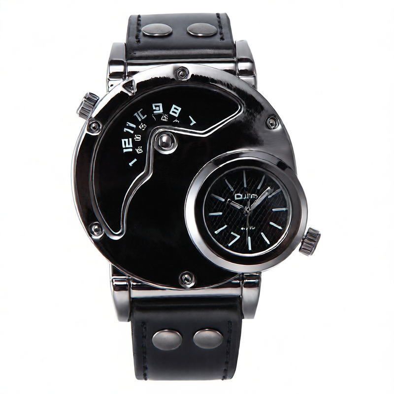 Men's Dual Time Zone Quartz Watch
