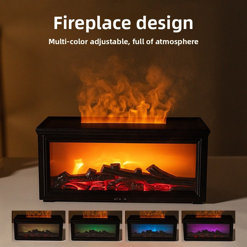 Retro Electric Fireplace Aromatherapy Humidifier