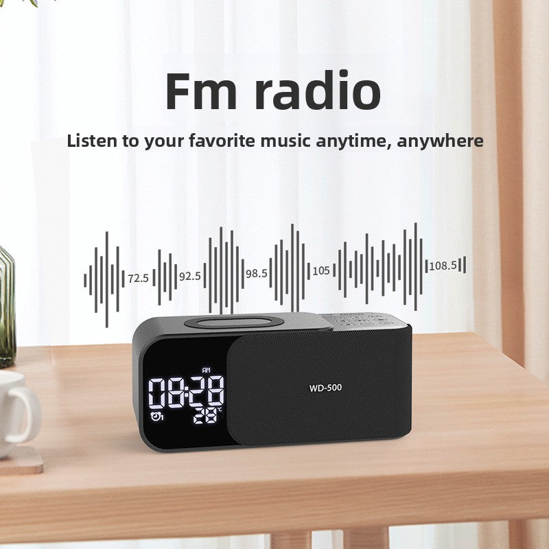 Three-in-One Wireless Charging Bluetooth Speaker Alarm Clock