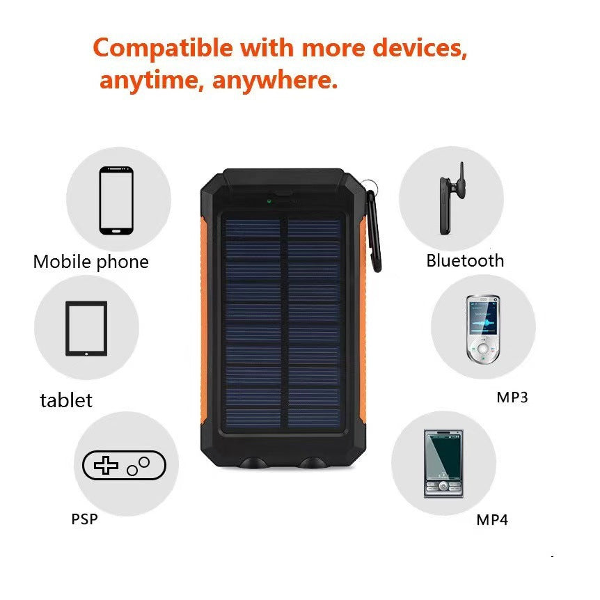 Outdoor waterproof solar power bank